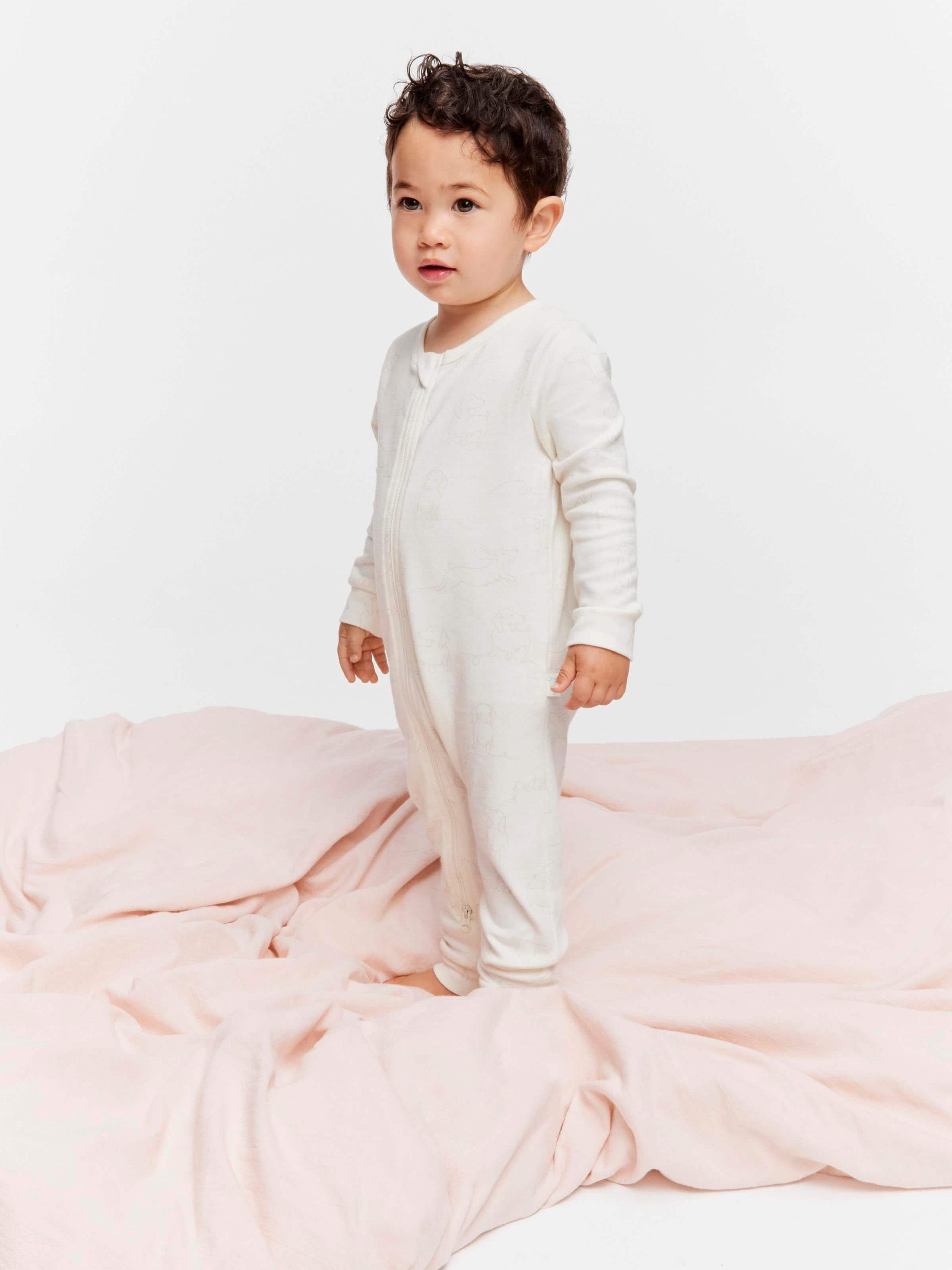 Baby Organic Penny Onesie cream