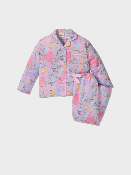 Jnr Girls Sleeping Beauty Long Classic Pj Set Multi