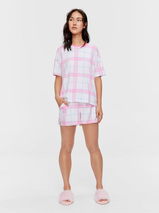 Check Oversized Tee multi