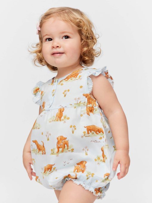Baby Vintage Penny Print Romper Multi