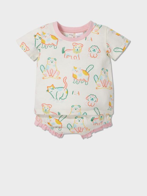 Baby Cats & Dogs Pj Set multi