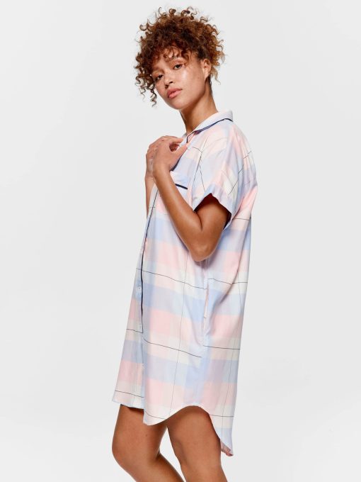 Pastel Buffalo Check 100% Cotton Nightshirt multi