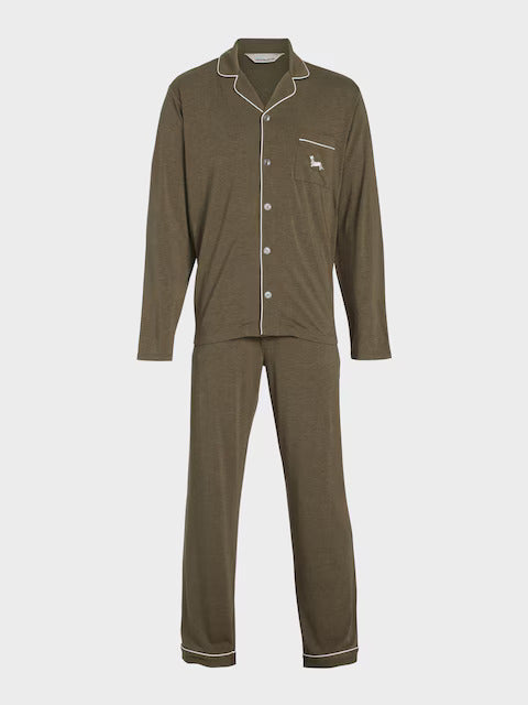 Olive Bamboo Long Sleeve Pj Set