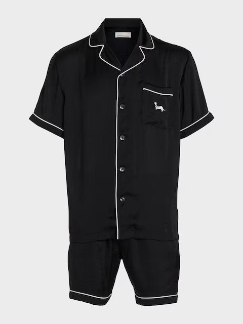 Black Satin Pj Set