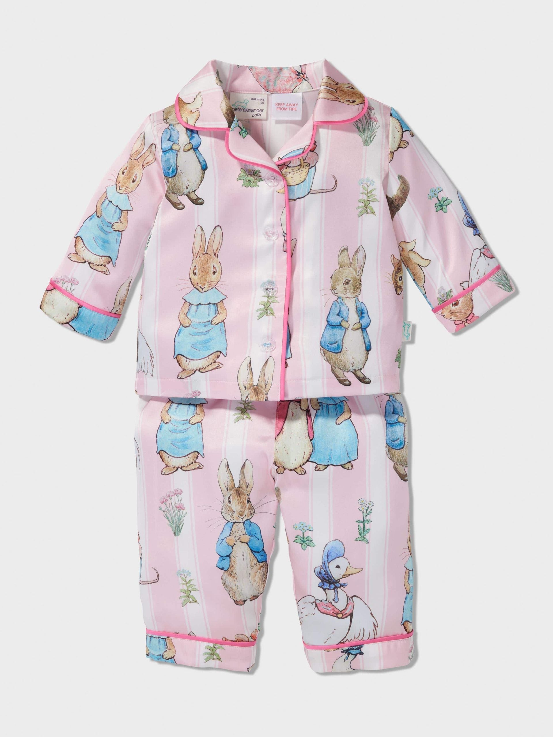 Baby Peter Rabbit Satin Classic Pj Set multi