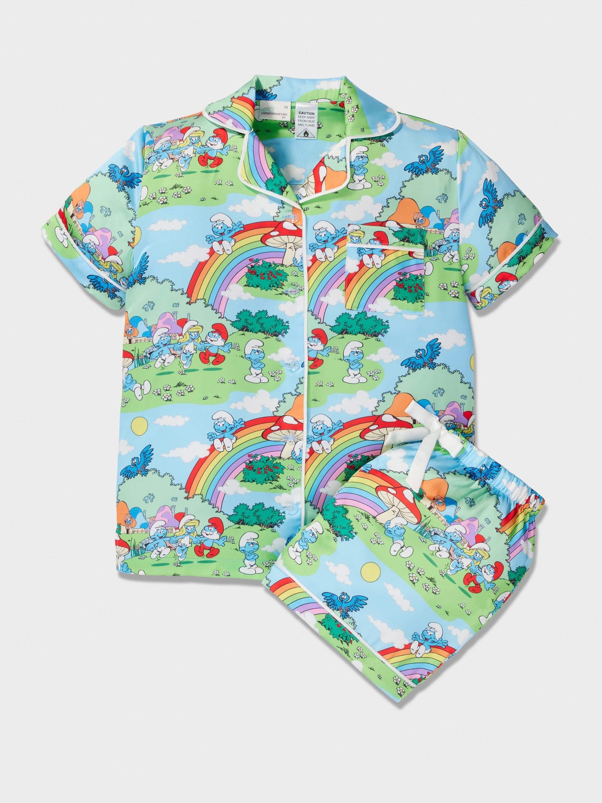 Girls Rainbow Smurf Classic Pj Set multi