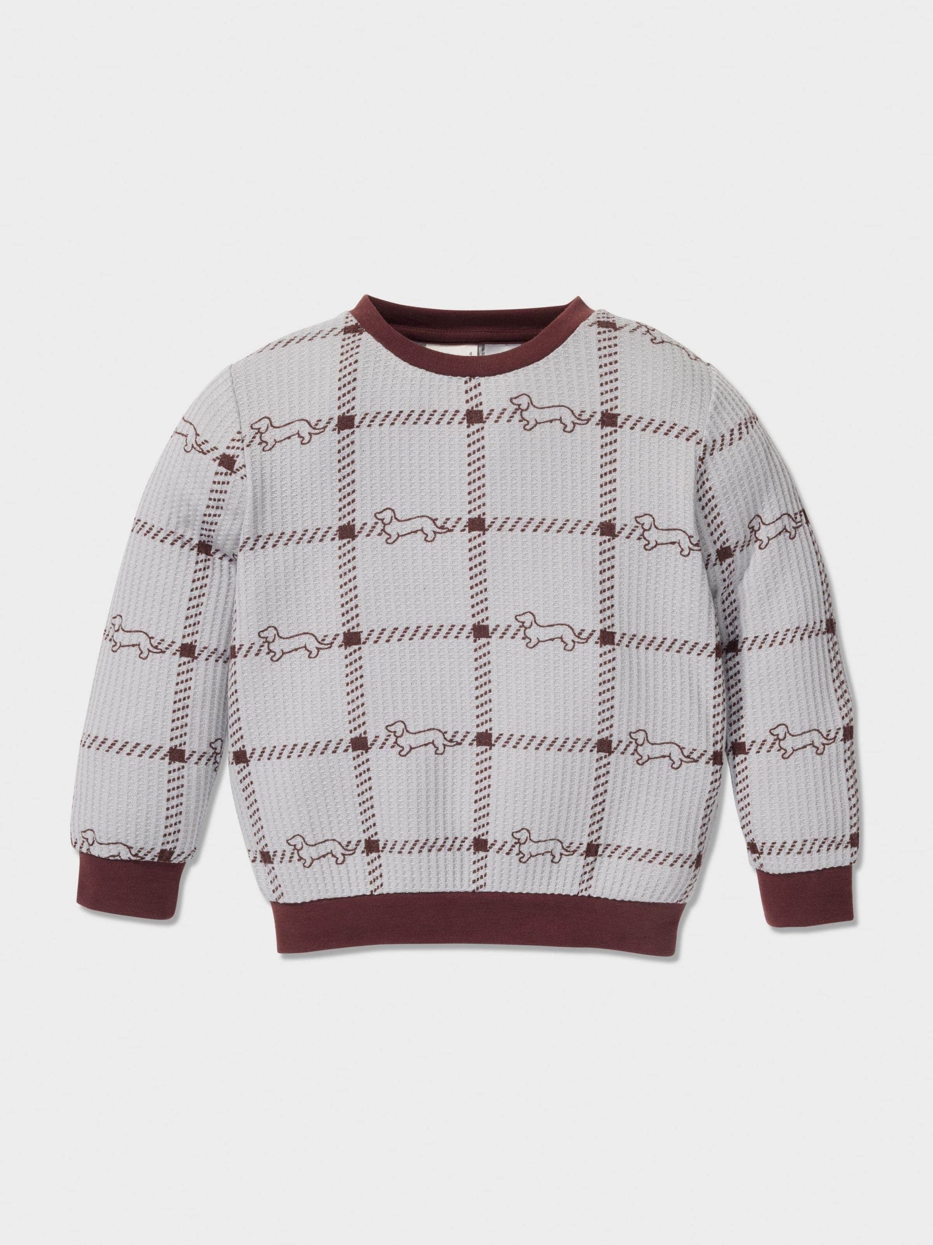 Jnr Boys Waffle Check Pj Set multi