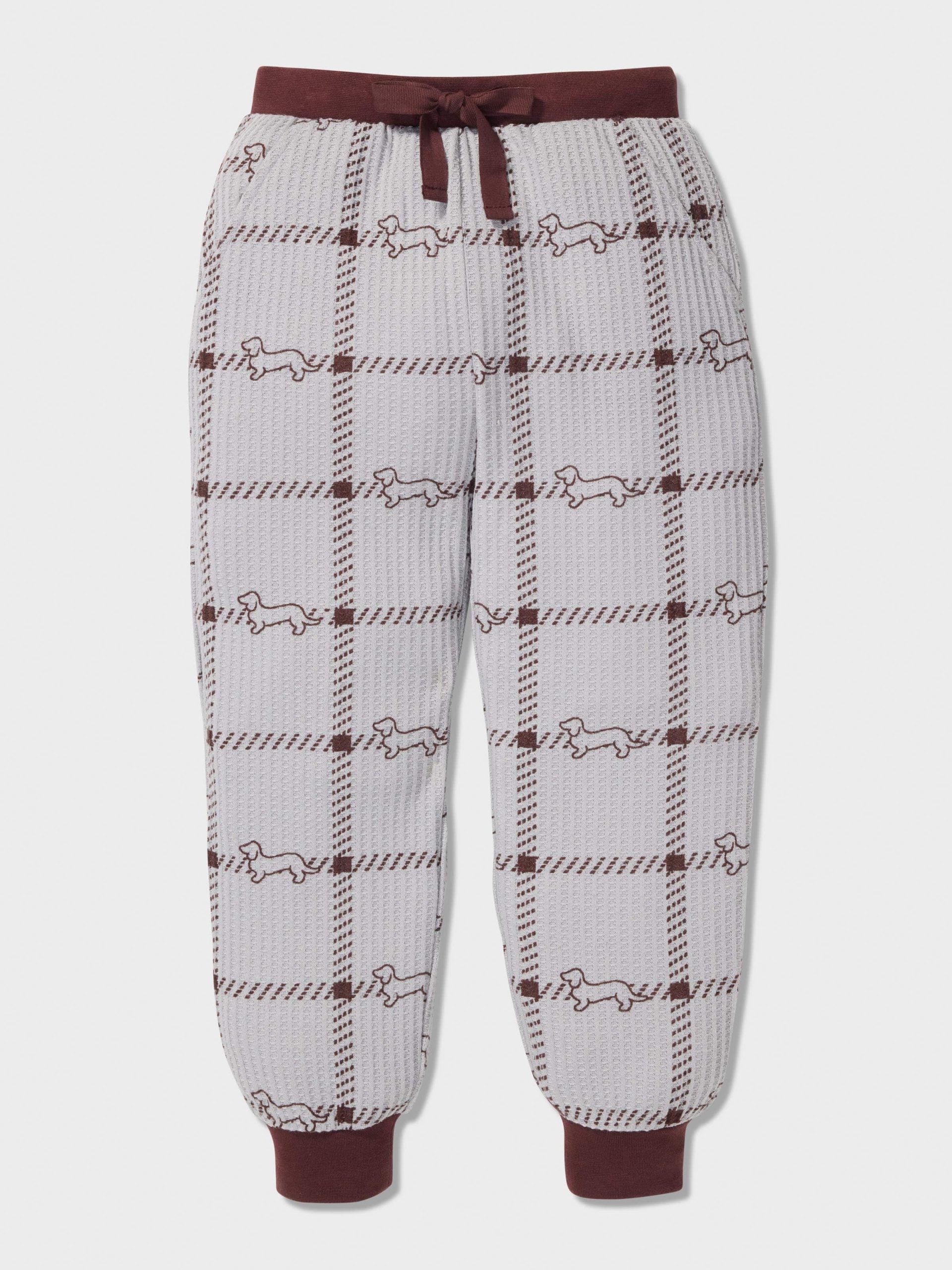 Jnr Boys Waffle Check Pj Set multi