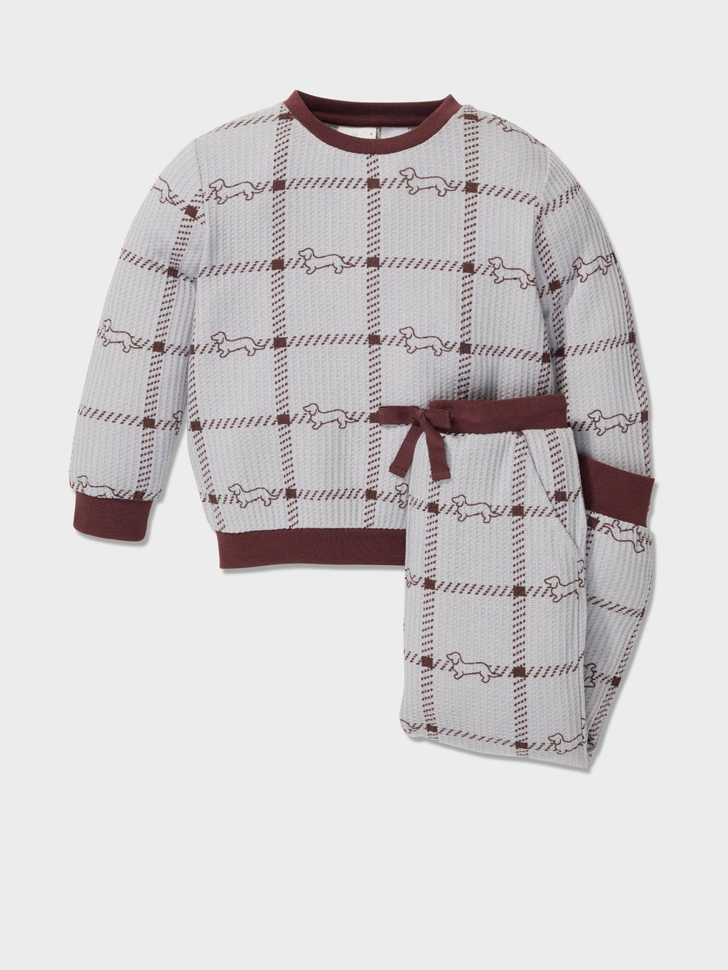 Jnr Boys Waffle Check Pj Set multi