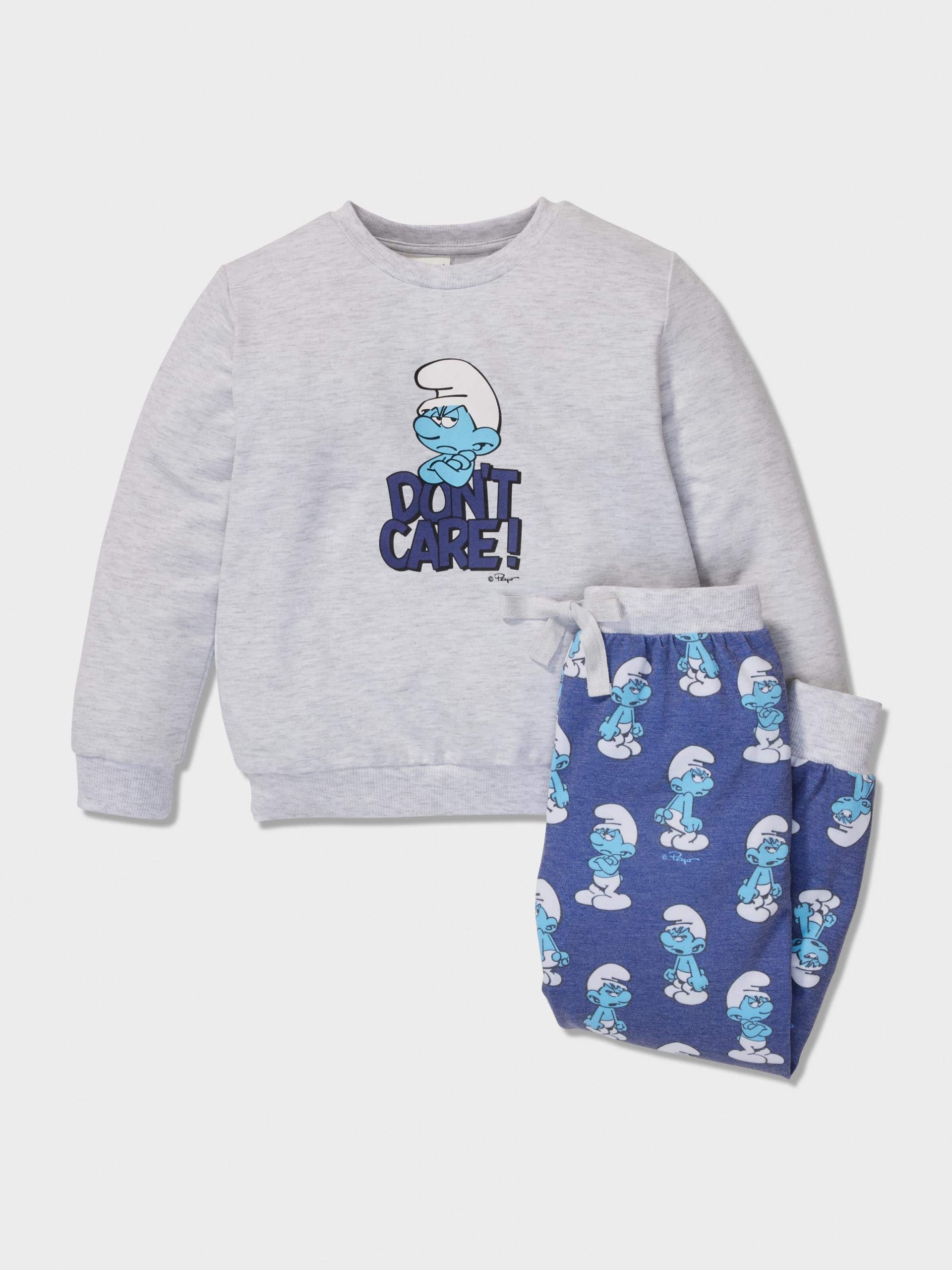 Jnr Boys Grouchy Smurf Pj Set multi