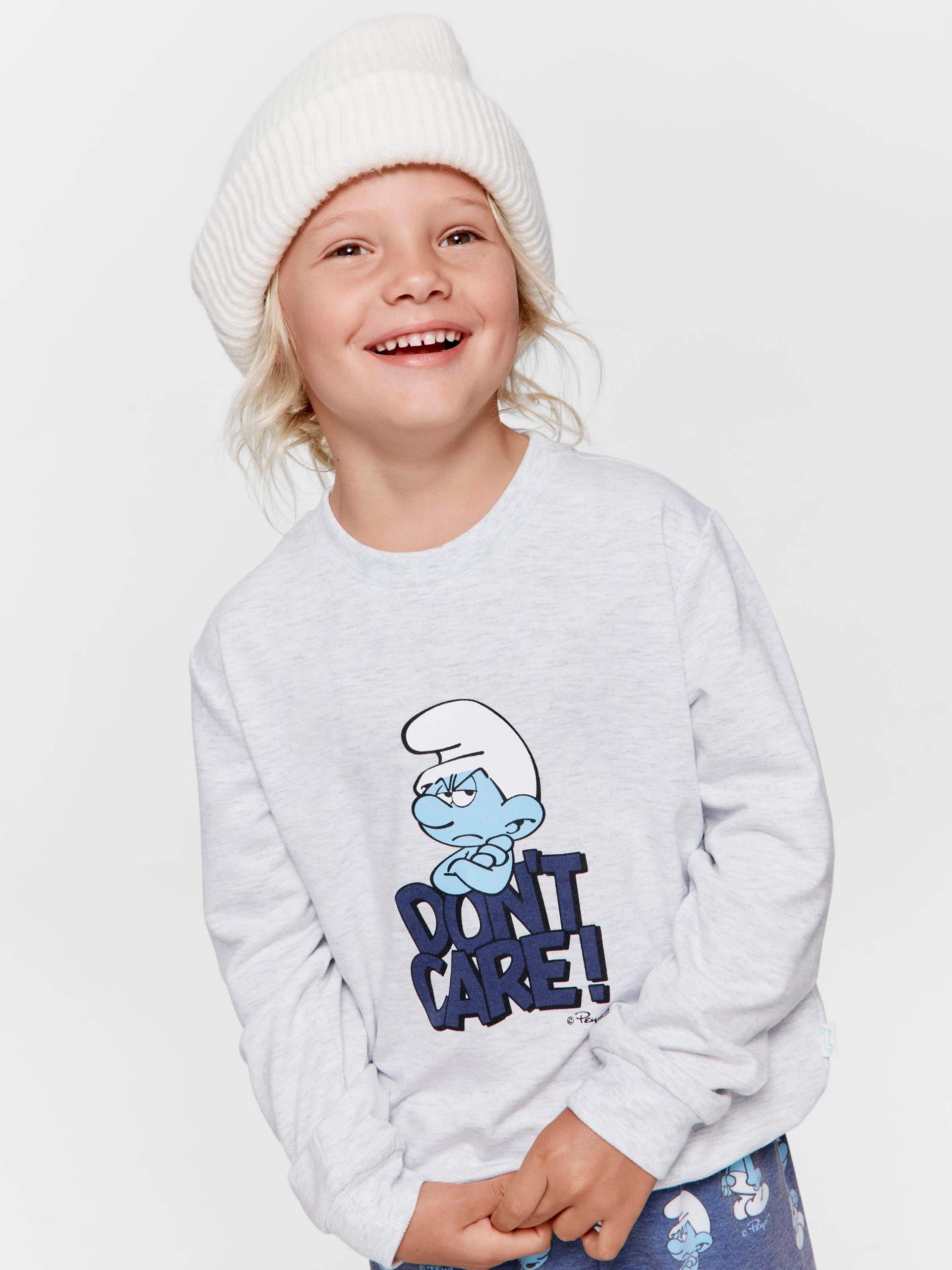 Jnr Boys Grouchy Smurf Pj Set multi