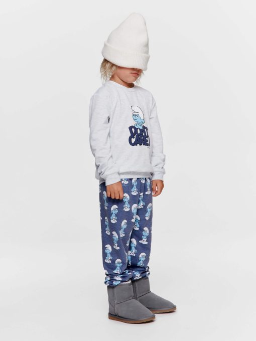 Jnr Boys Grouchy Smurf Pj Set multi