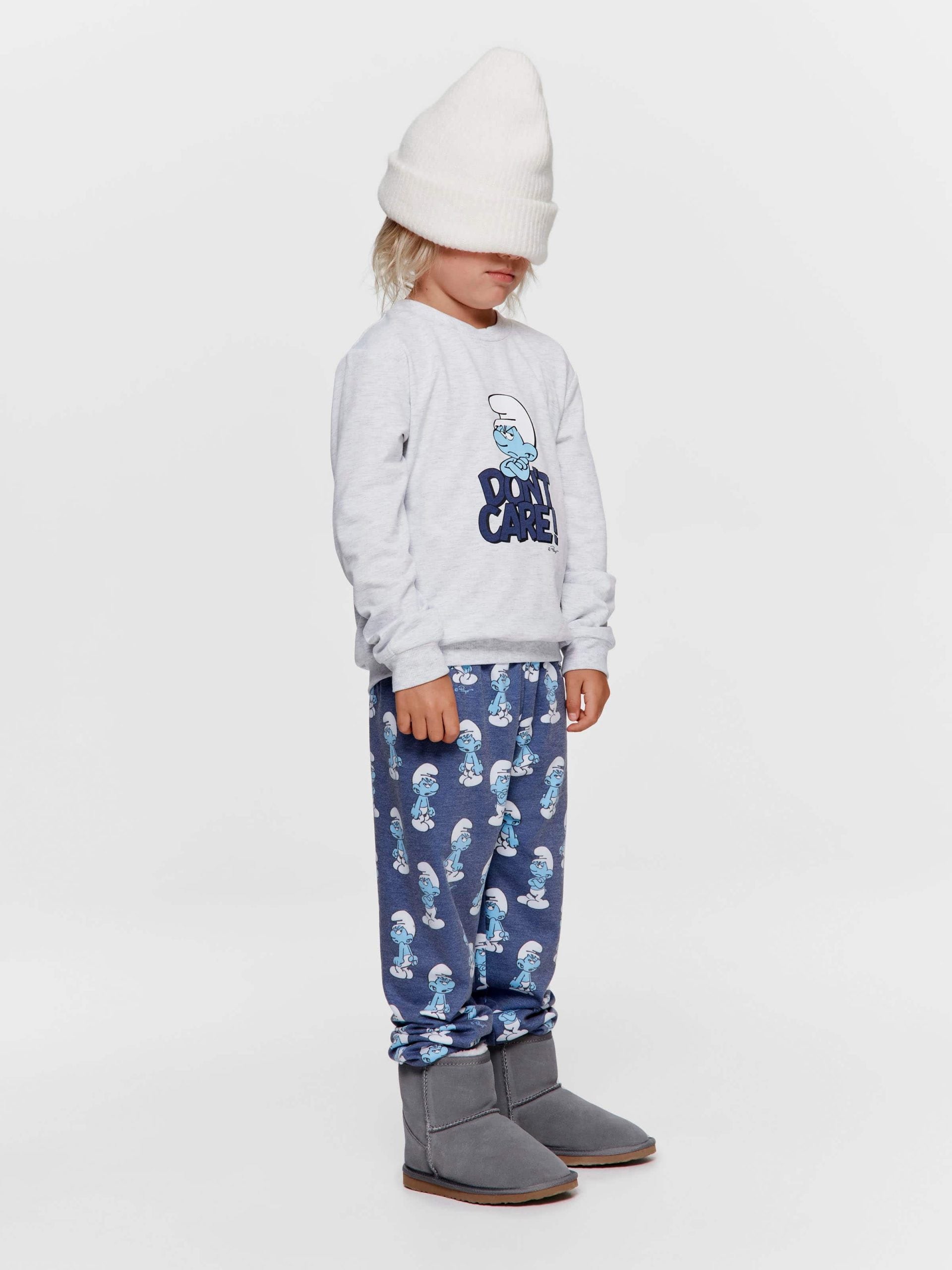 Jnr Boys Grouchy Smurf Pj Set multi