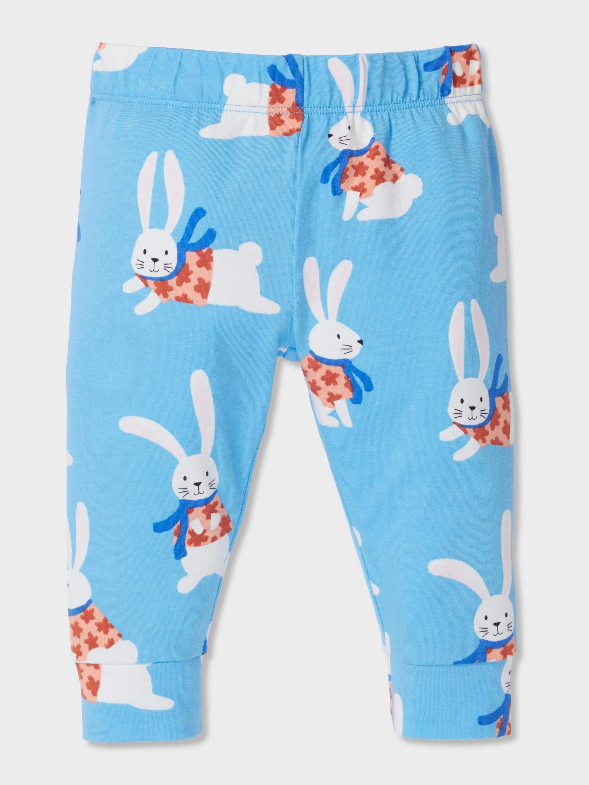 Baby Scarf Bunny Pj Set blue
