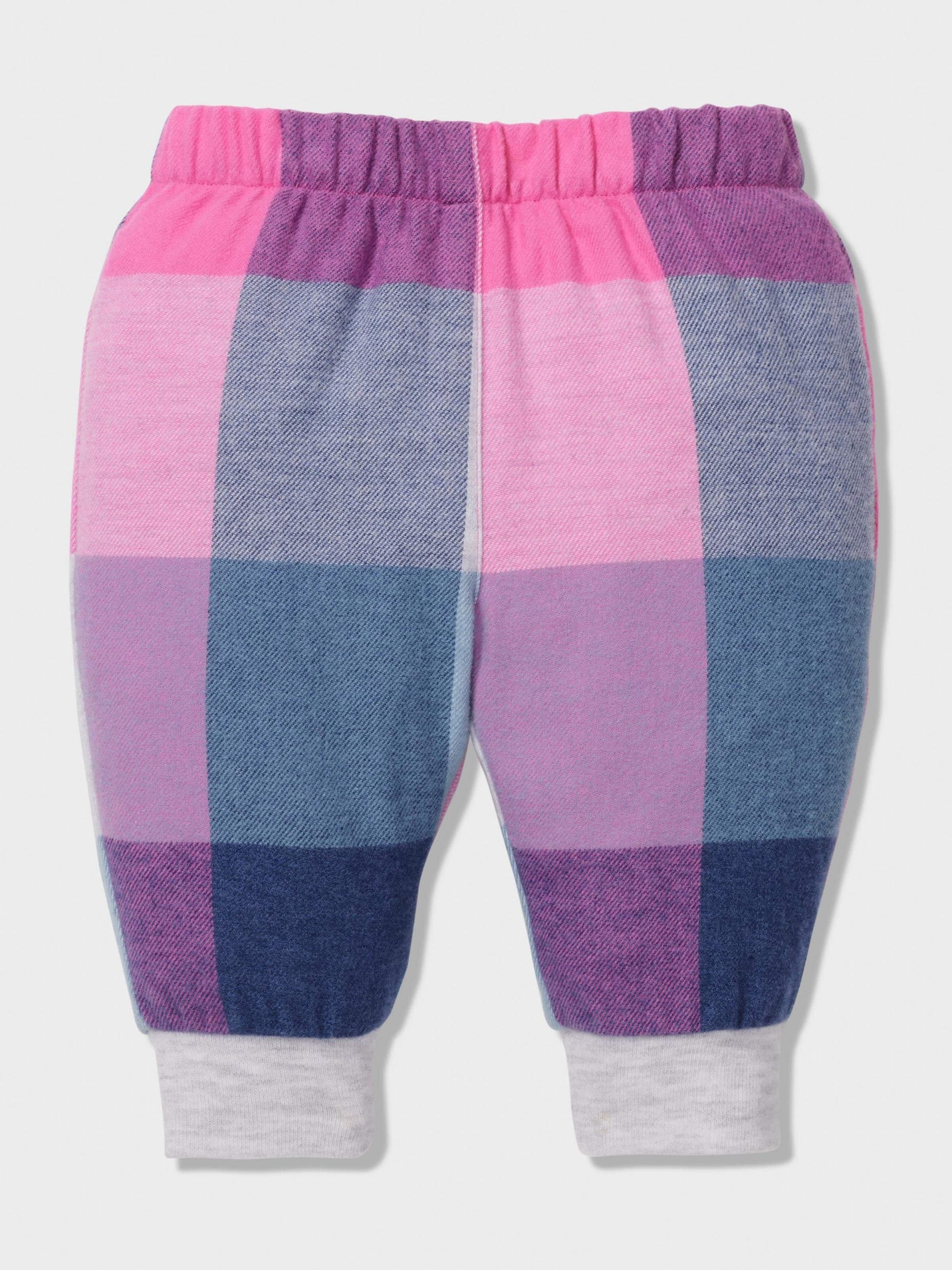 Baby Pink Buffalo Check Long Pj Set multi