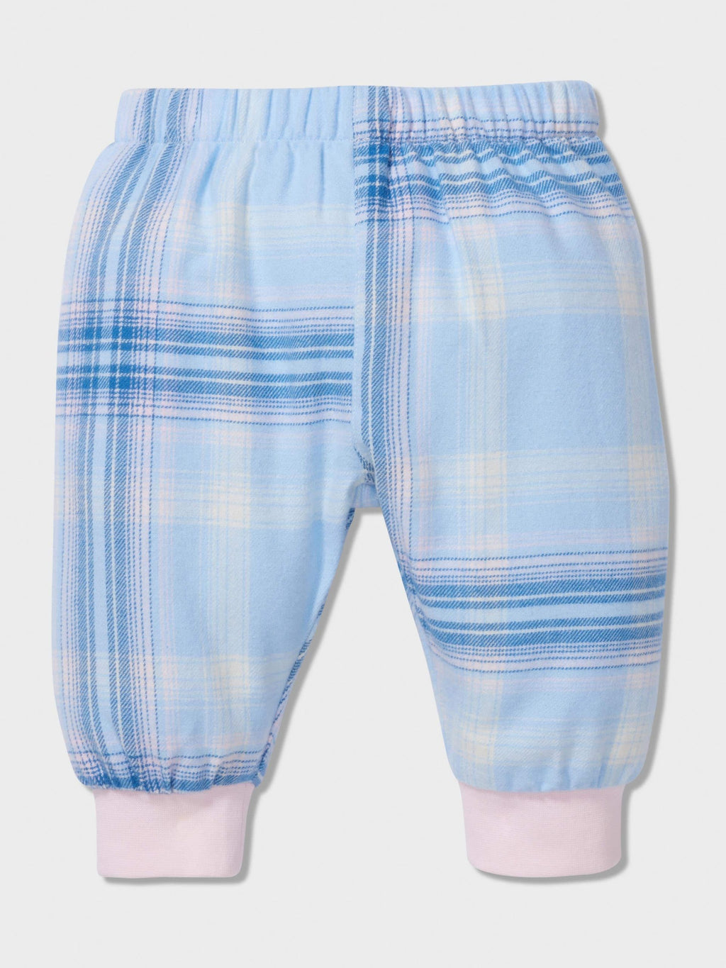 Baby Blue Check Long Classic Pj Set multi