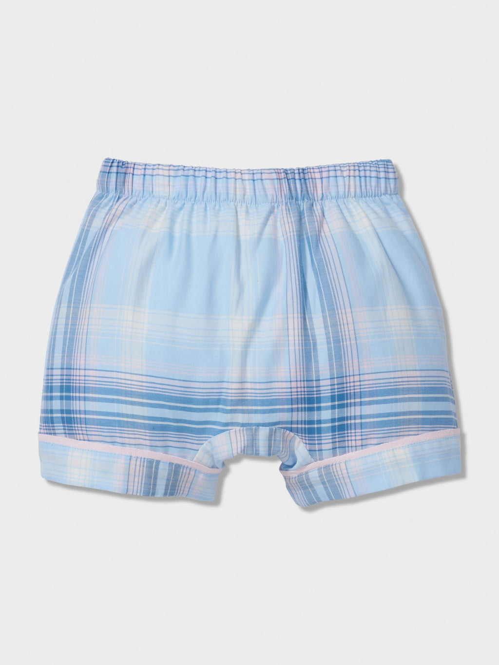 Baby Blue Check Classic Shortie Pj Set multi