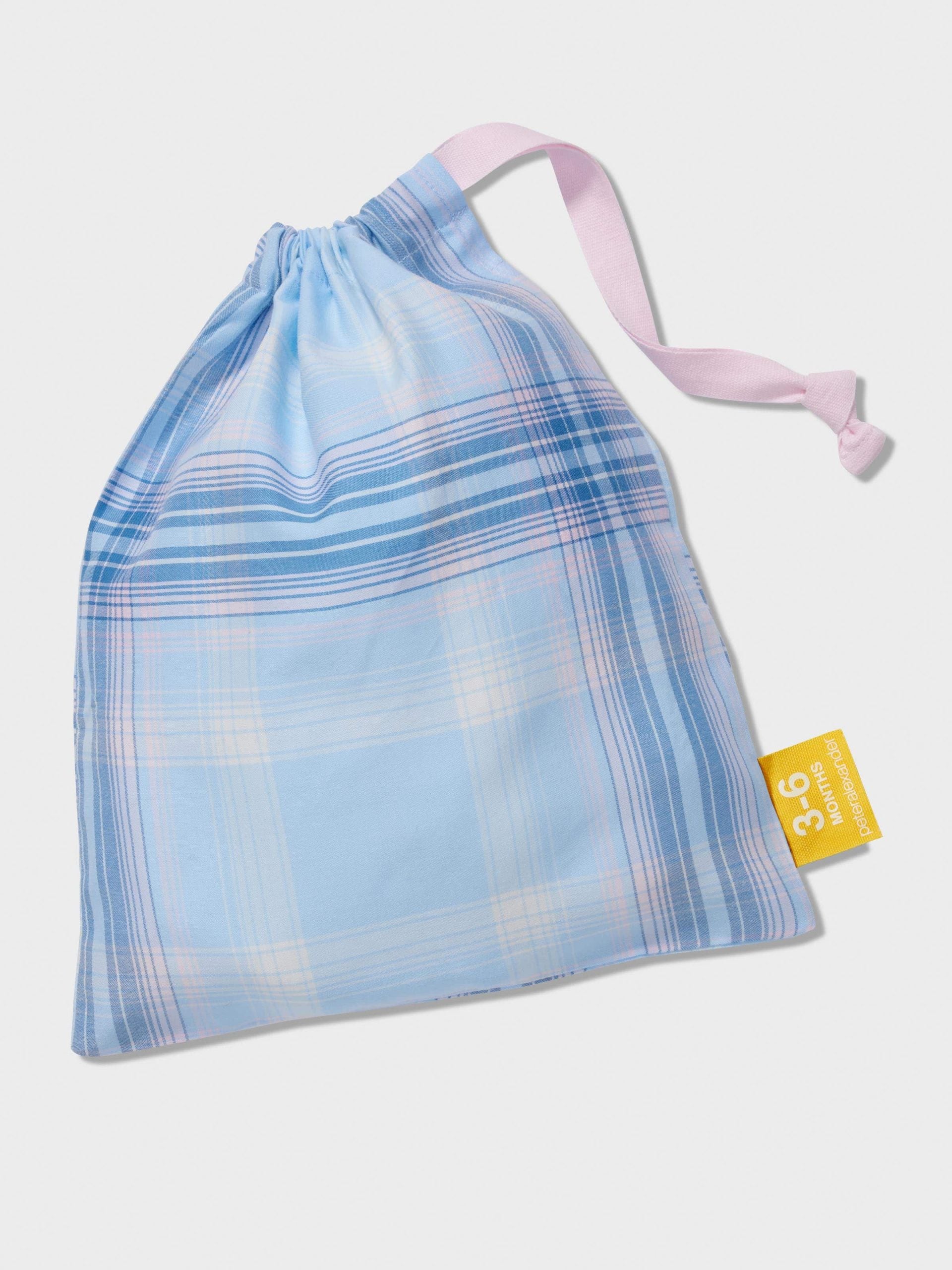Baby Blue Check Classic Shortie Pj Set multi