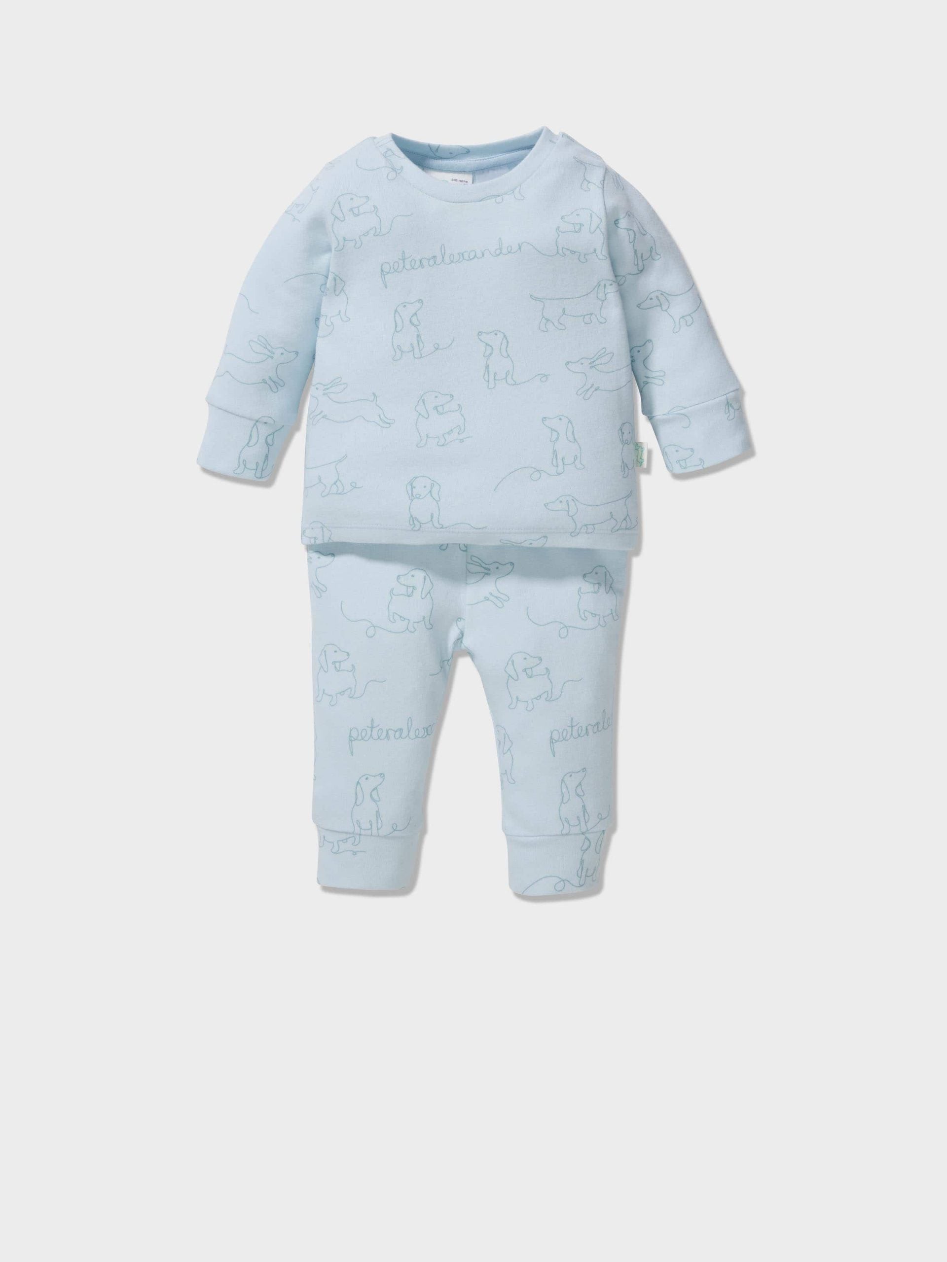 Baby Organic Blue Penny Pj Set blue