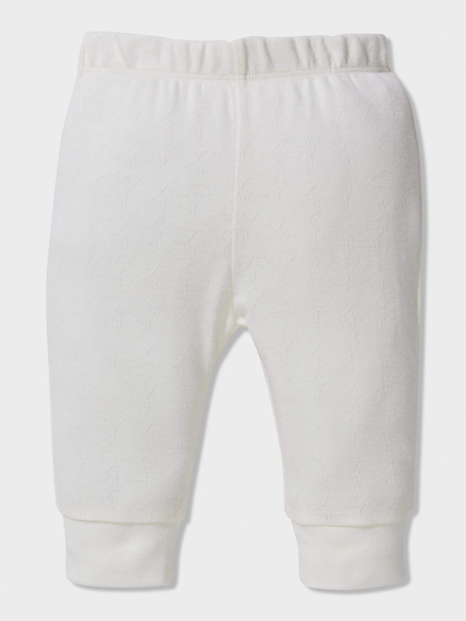 Baby Organic Penny Print Pj Set white