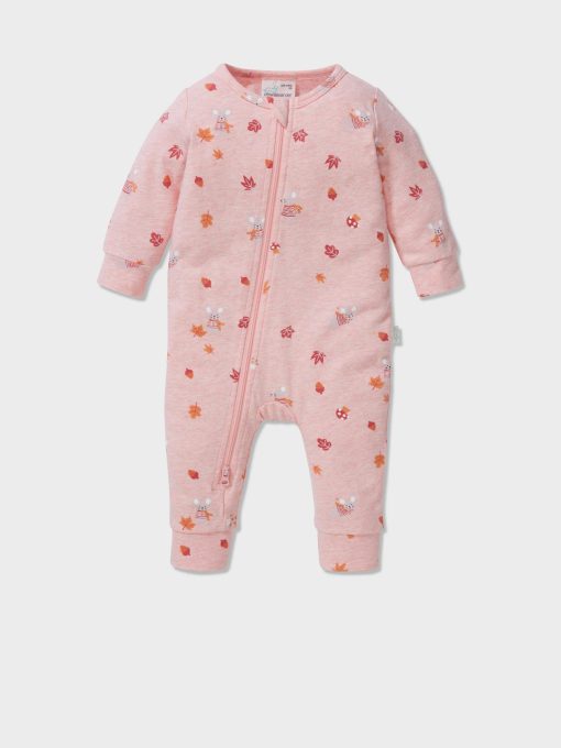 Baby Organic Autumn Print Onesie multi