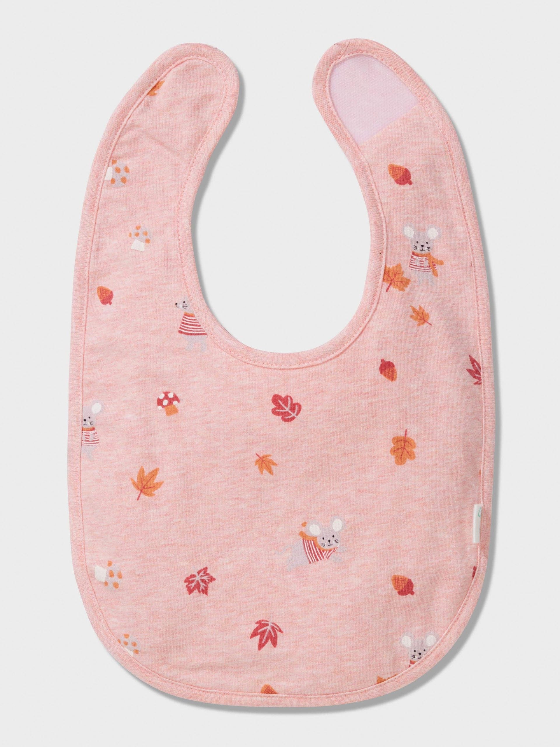 Baby Organic Autumn Print Bib multi
