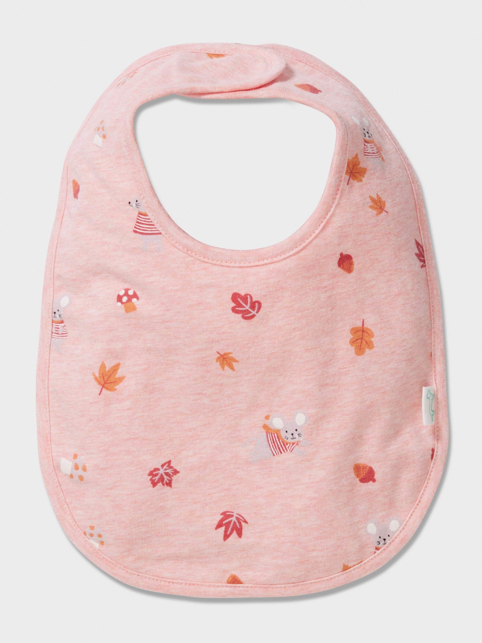 Baby Organic Autumn Print Bib multi