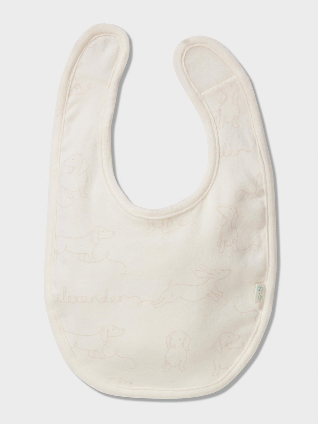 Baby Organic Penny Print Bib cream