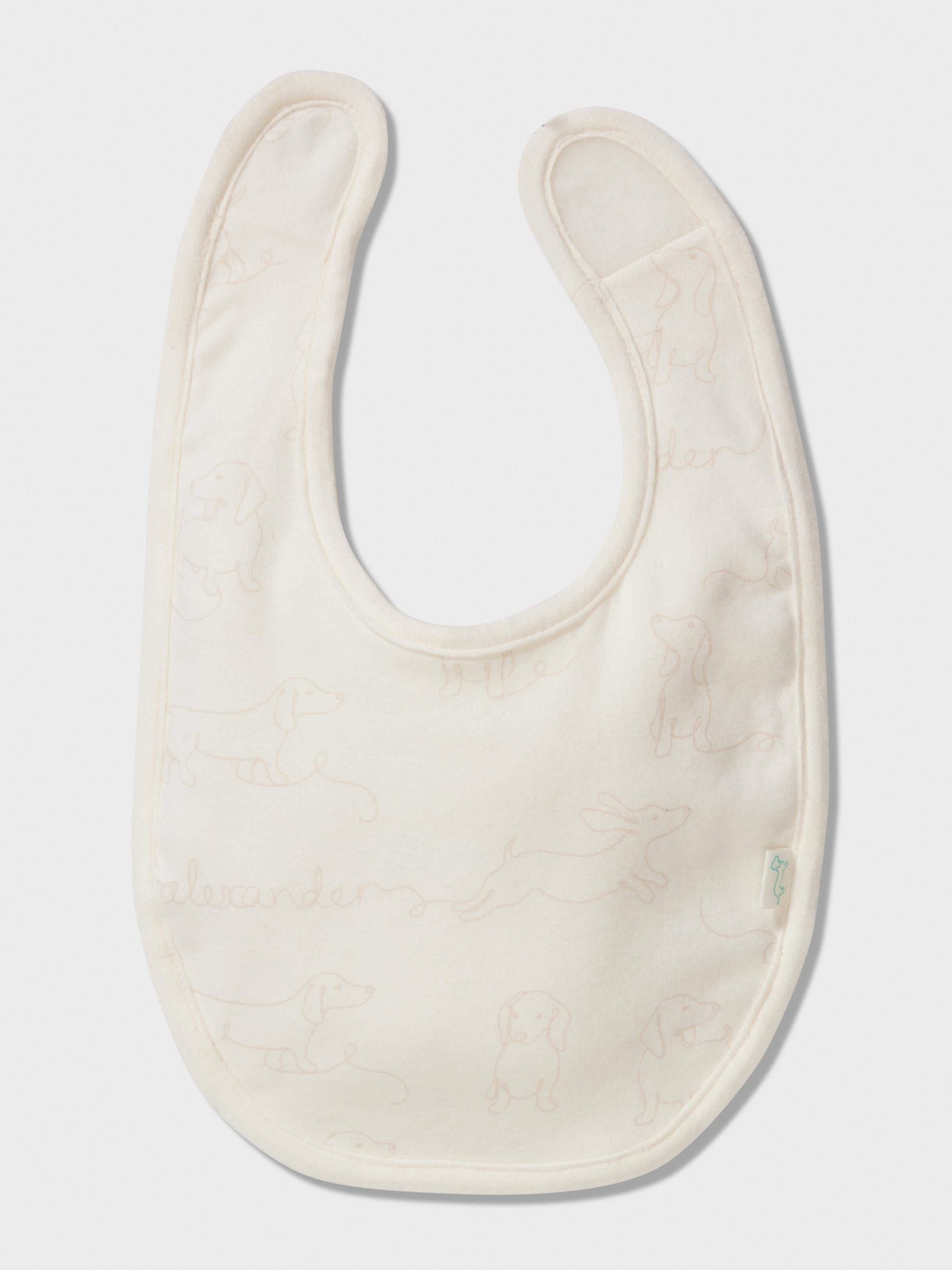 Baby Organic Penny Print Bib cream