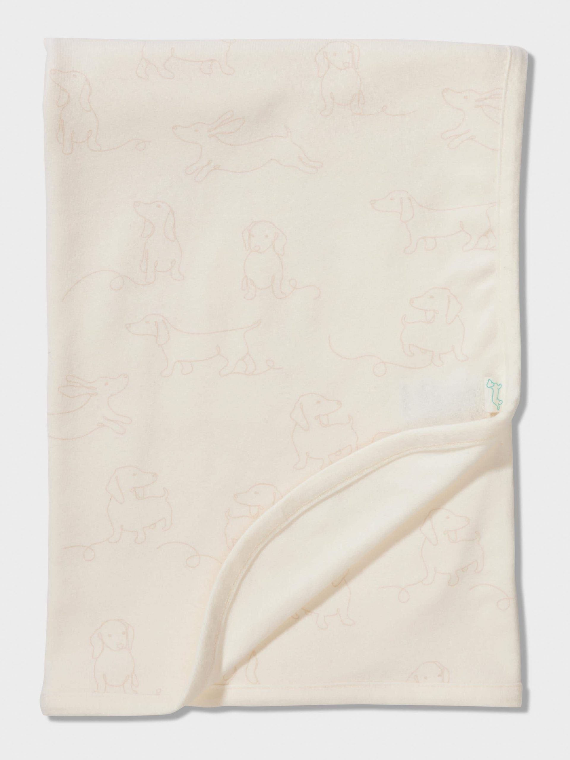 Baby Organic Penny Print Blanket cream