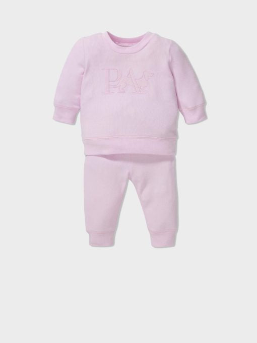Baby Pink Plush Pj Set pink