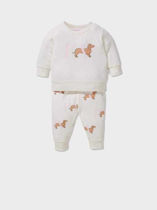Baby Penny Plush Pj Set cream