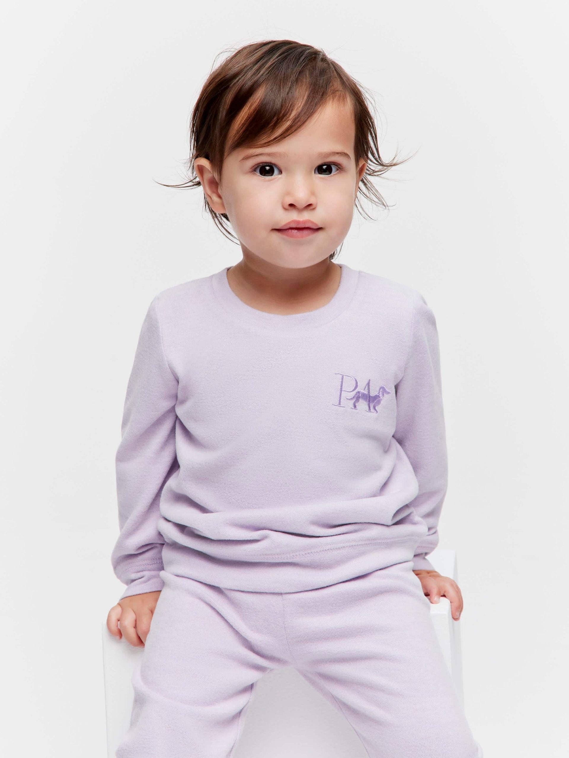Baby Lilac Plush Pj Set lilac