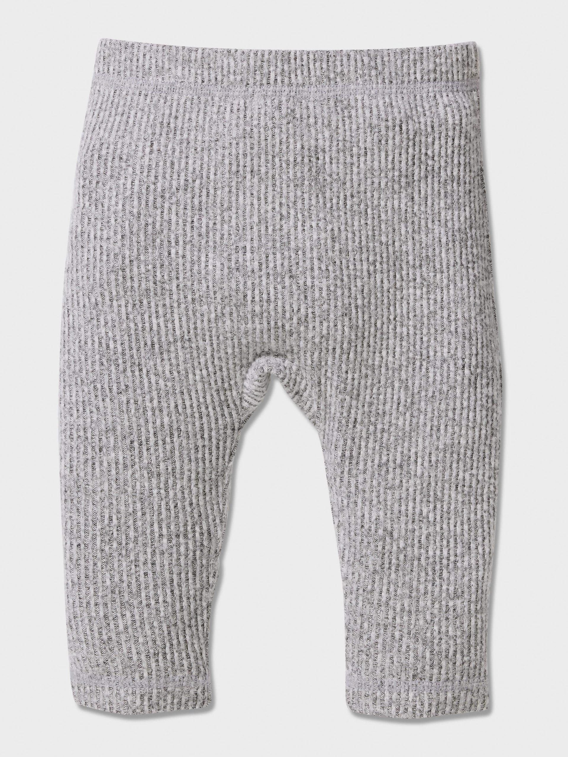 Baby Grey Rib Fuzzy Pj Set greymarle