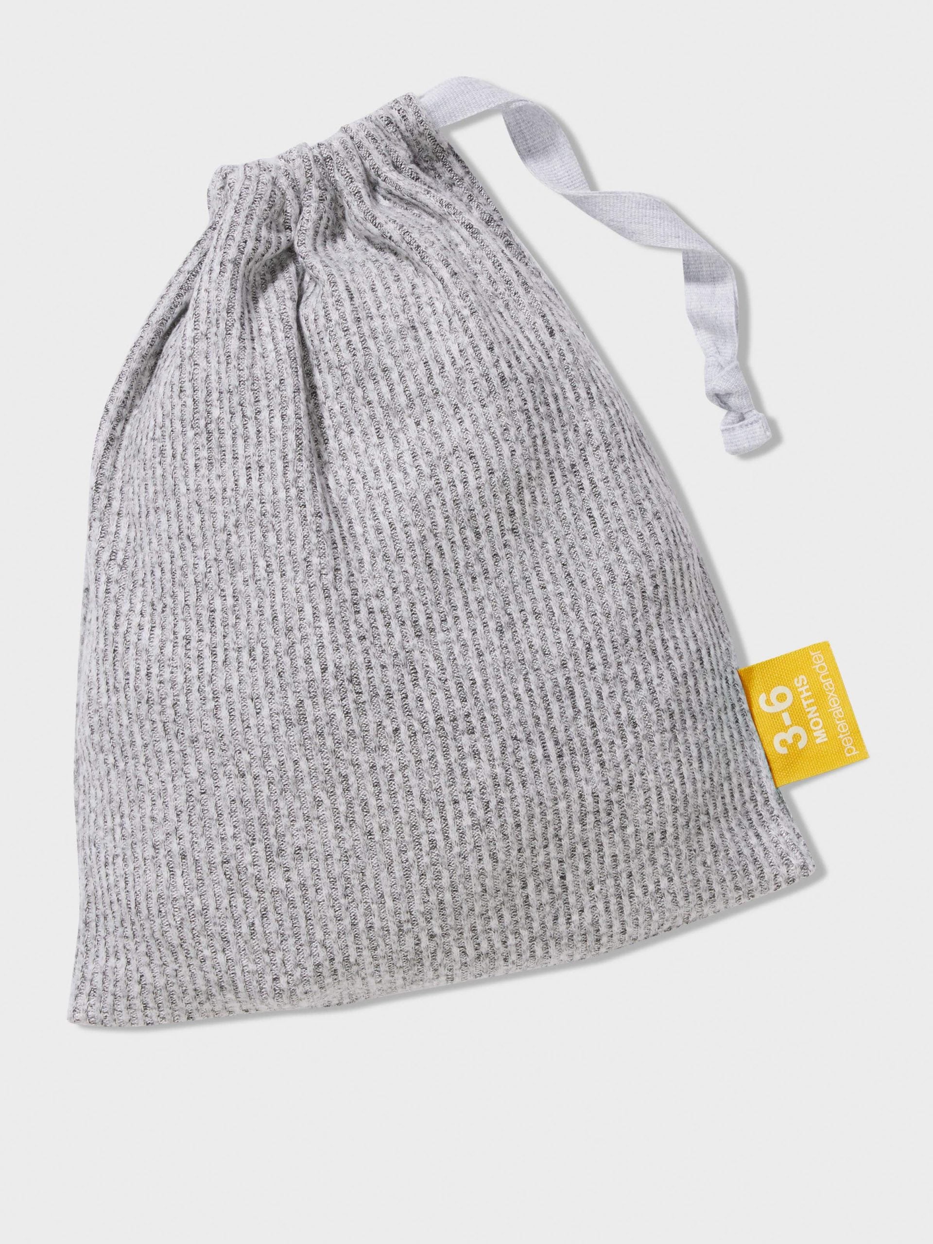 Baby Grey Rib Fuzzy Pj Set greymarle
