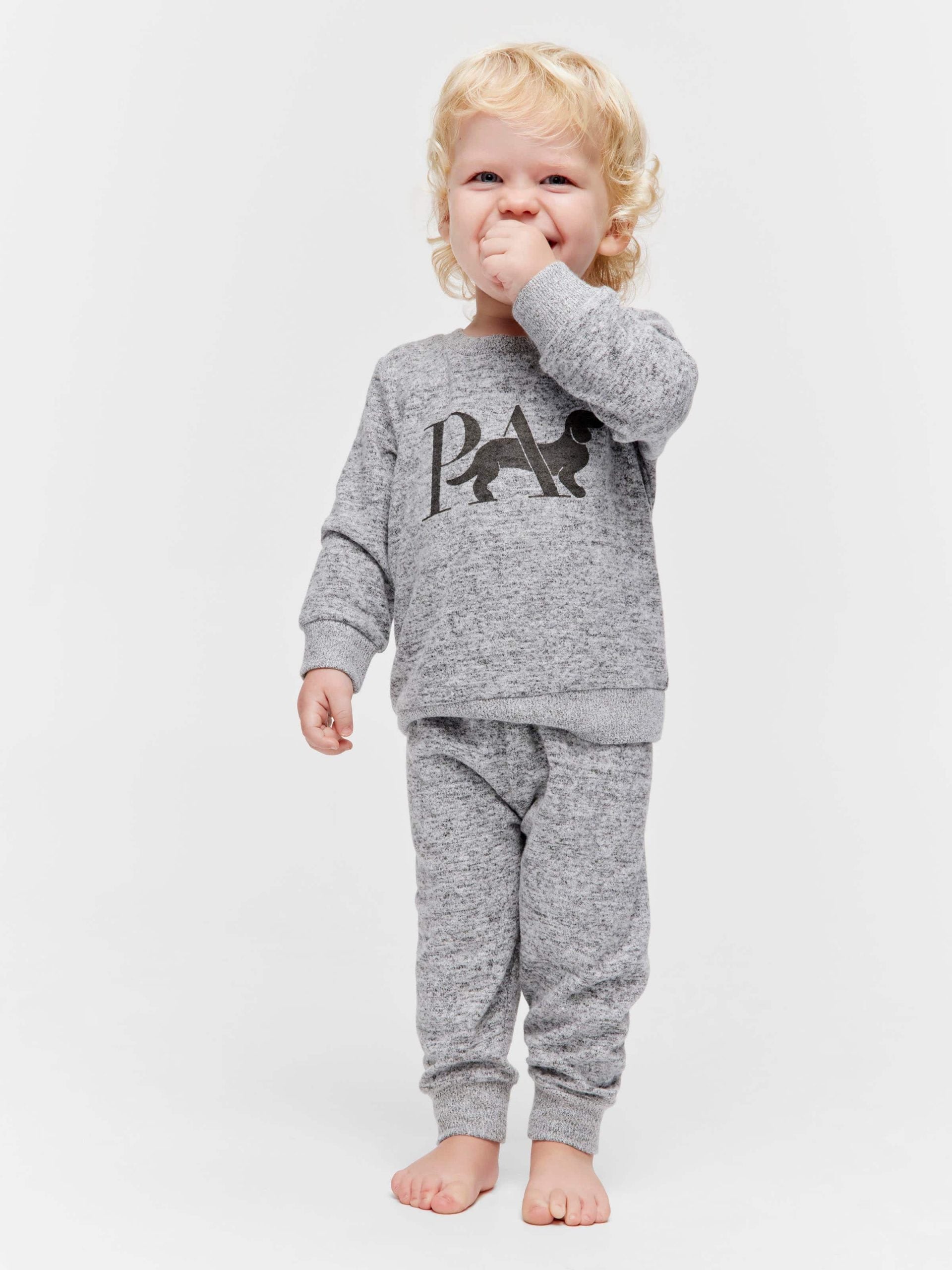 Baby Grey Marle Pj Set greymarle