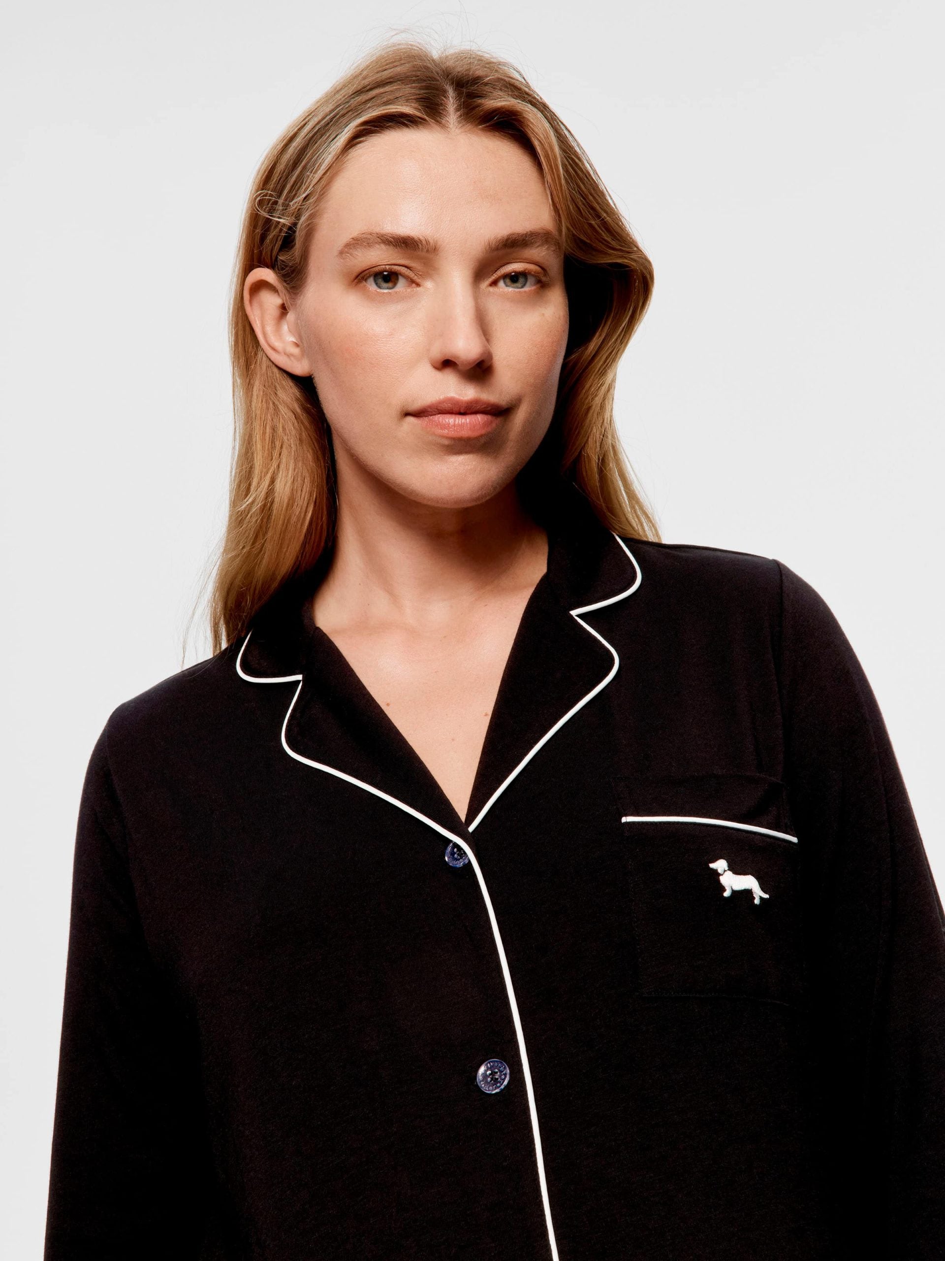 Maternity Black Long Sleeve Nightshirt black