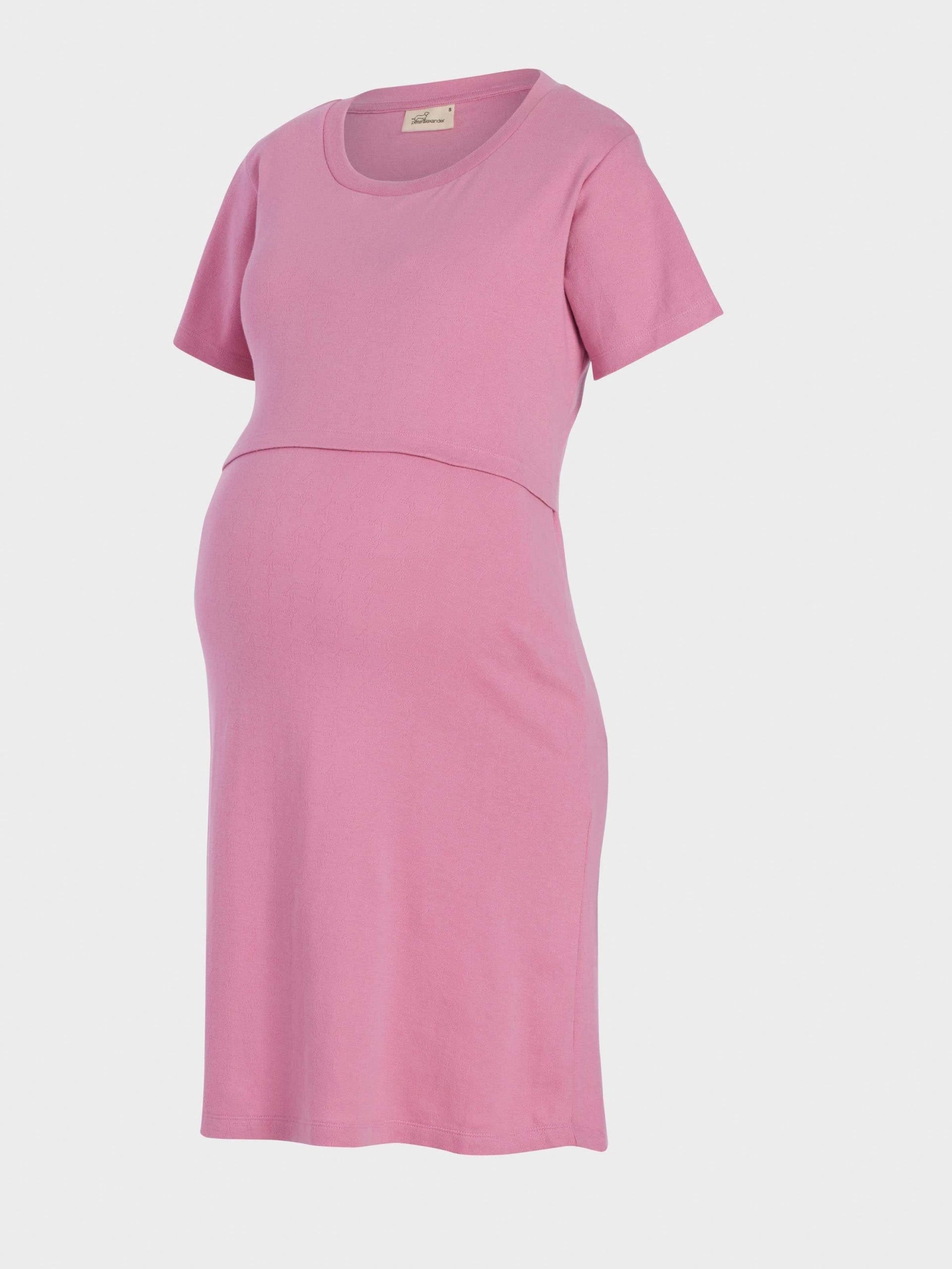 Maternity Pointelle Short Sleeve Nightie rose