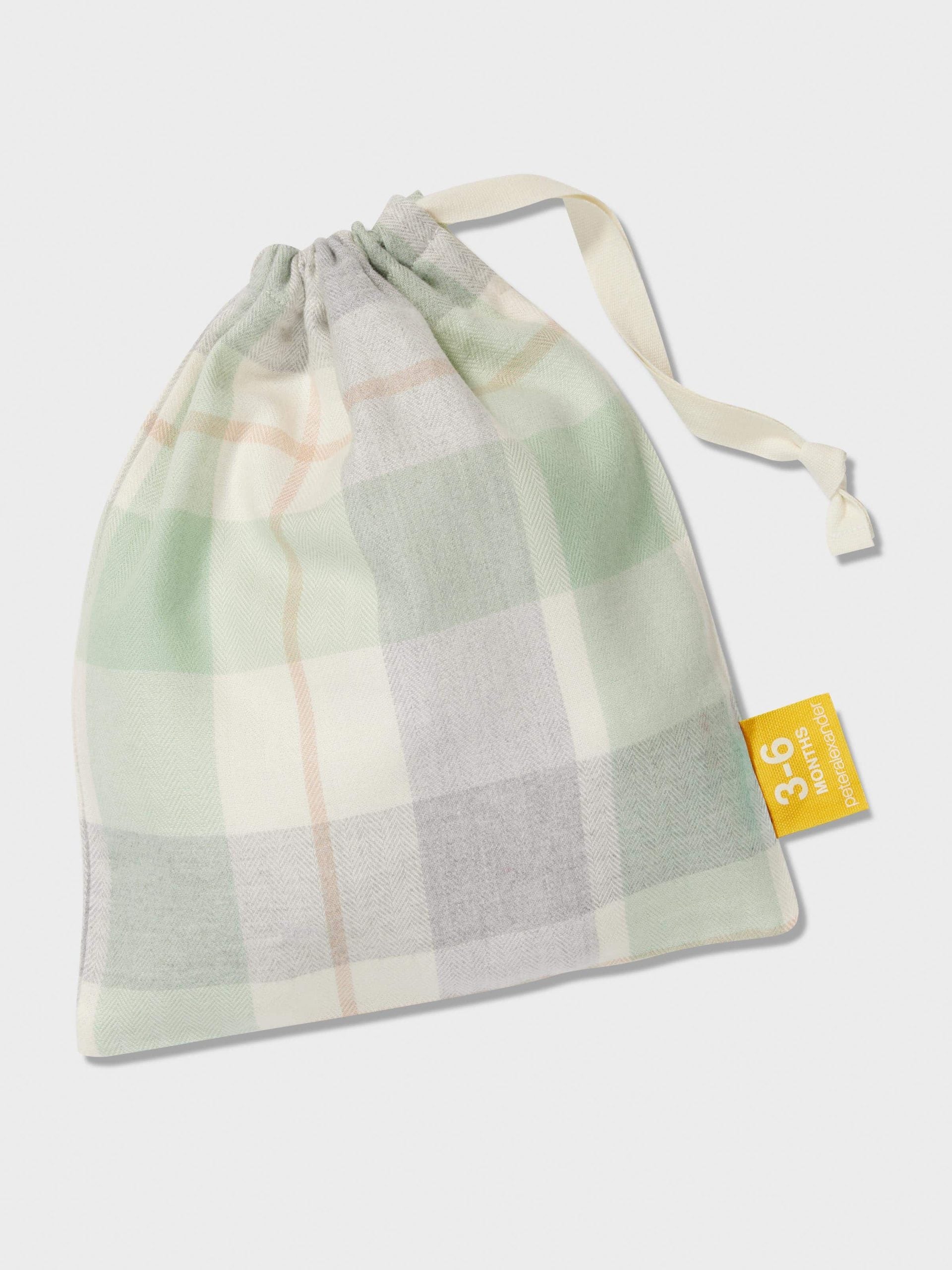 Baby Mint Check Bamboo Flannelette Classic Pj Set mint