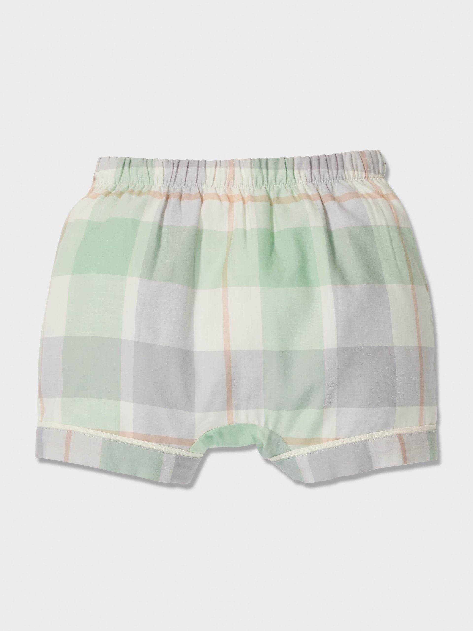 Baby Mint Check Classic Shortie Pj Set mint