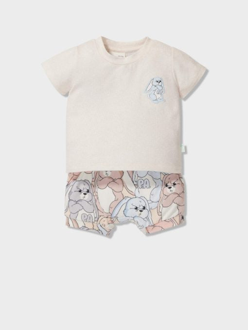 Baby Grumpy Bunny Shortie Pj Set multi