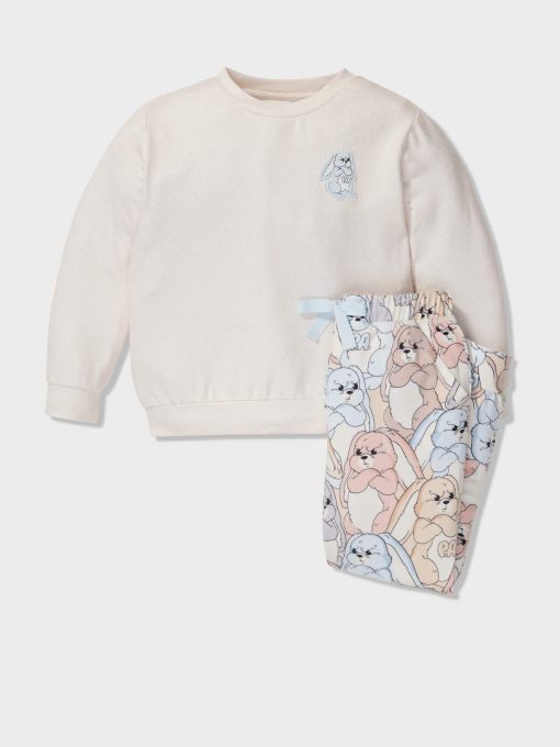 Jnr Kids Grumpy Bunny Pj Set multi