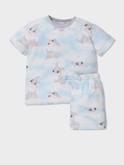 Jnr Kids Thumper Clouds Shortie Pj Set multi