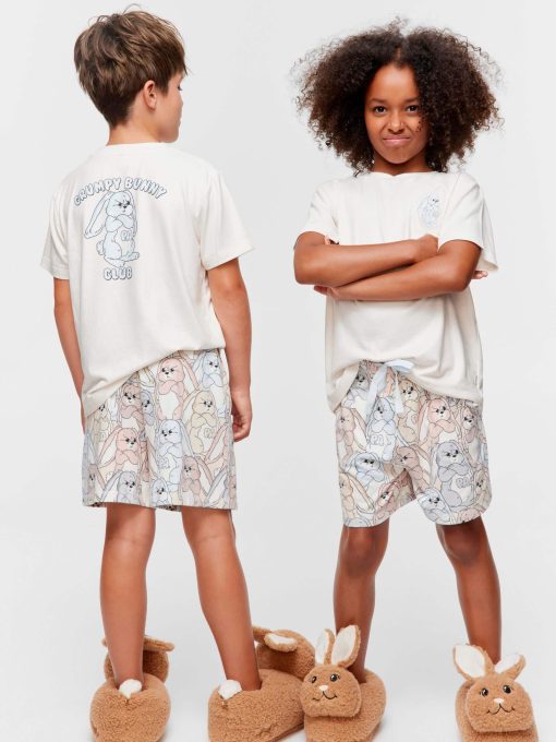 Kids Grumpy Bunny Shortie Pj Set multi