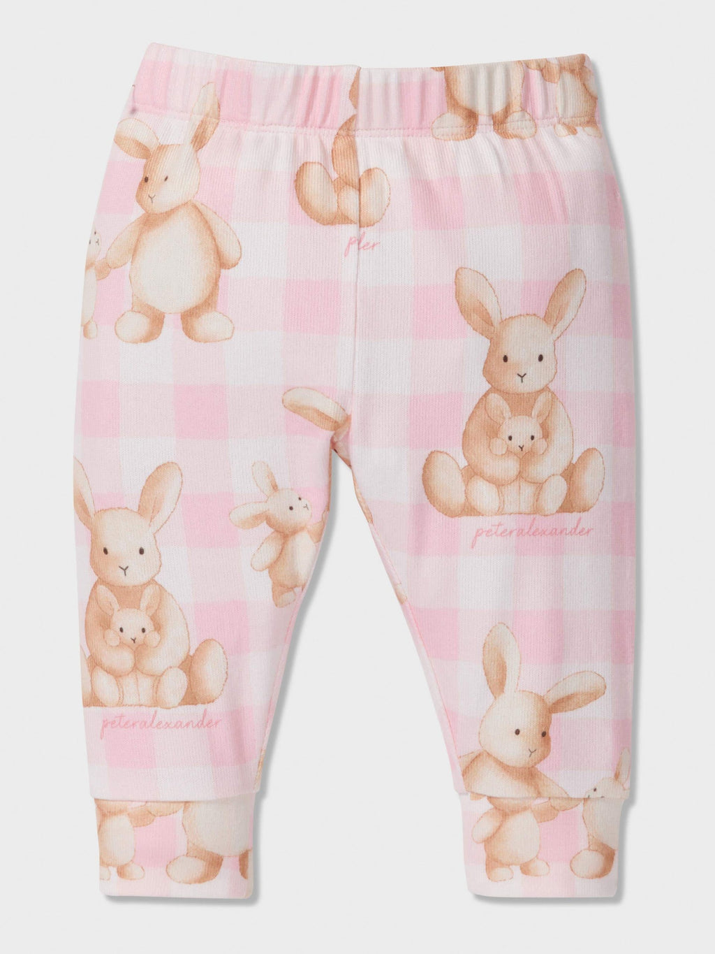 Baby Pink Check Bunny Pj Set multi