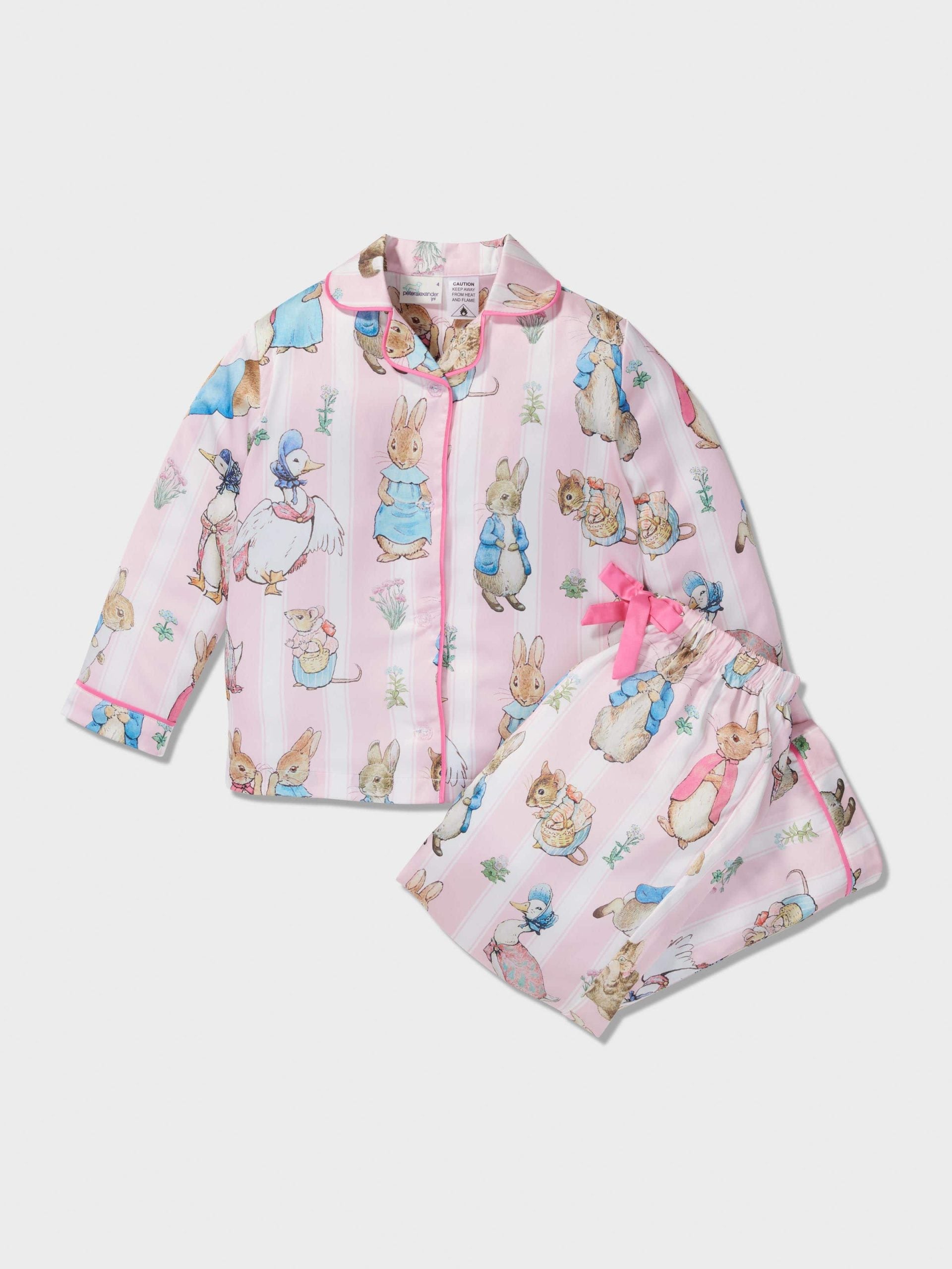 Girls Peter Rabbit Classic Satin Pj Set multi