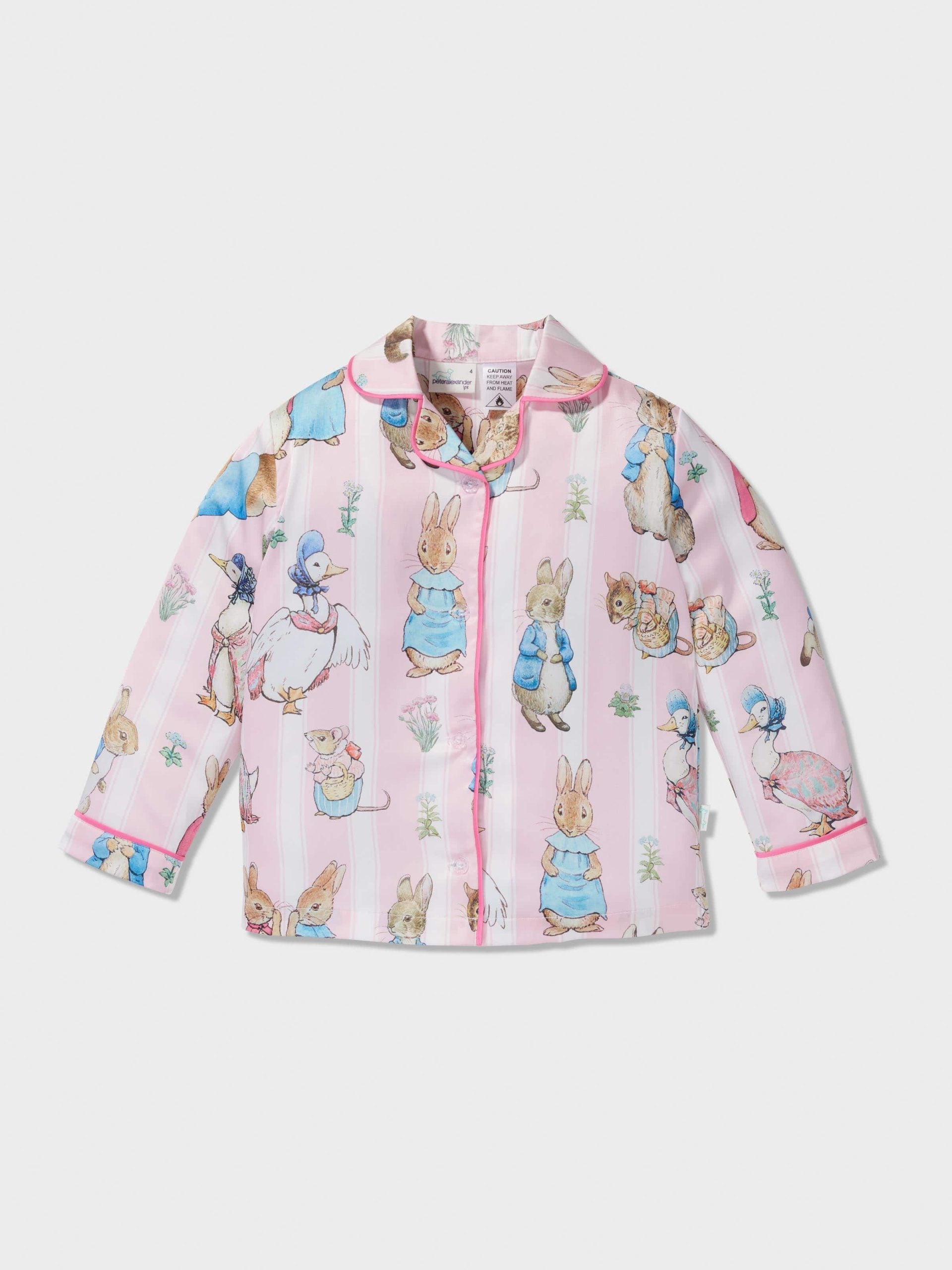 Girls Peter Rabbit Classic Satin Pj Set multi
