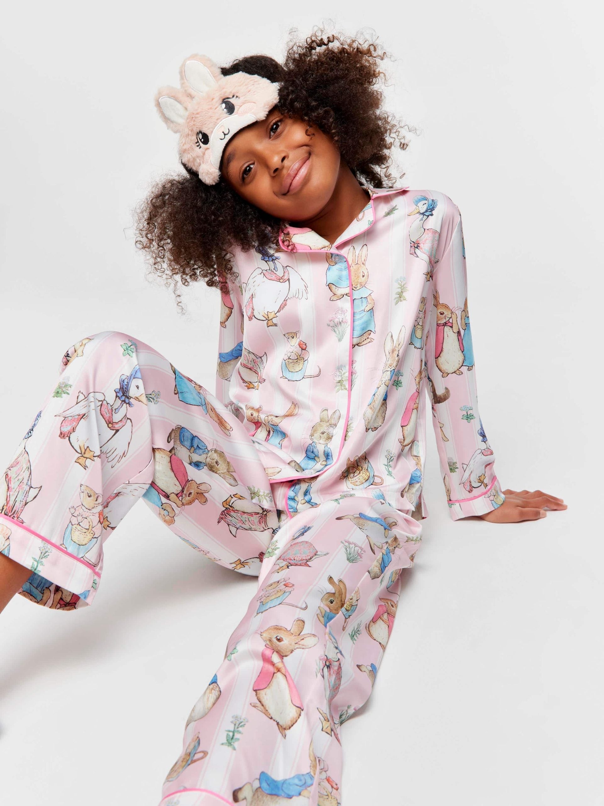 Girls Peter Rabbit Classic Satin Pj Set multi