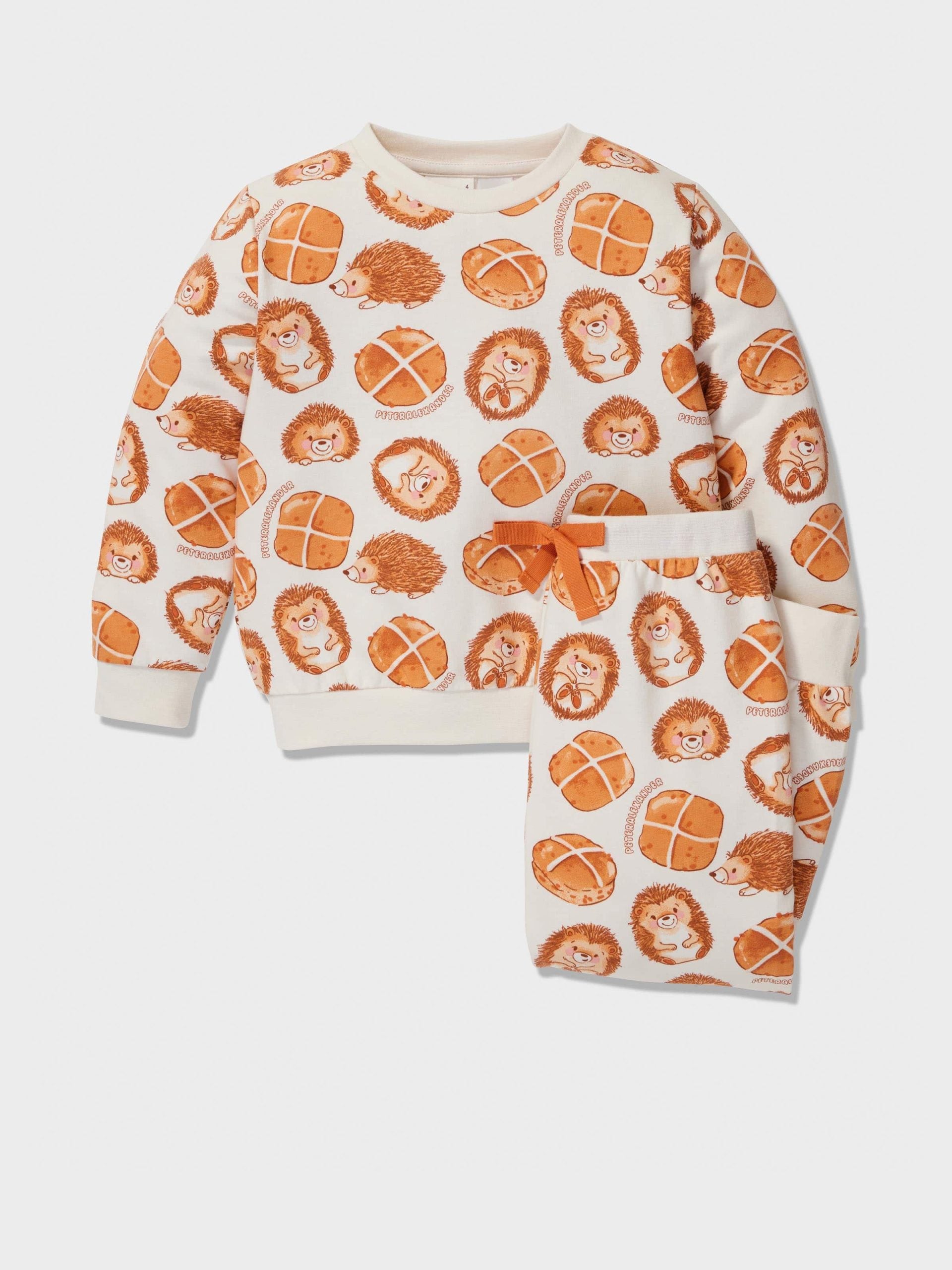Jnr Kids Hot Cross Buns Long Pj Set multi