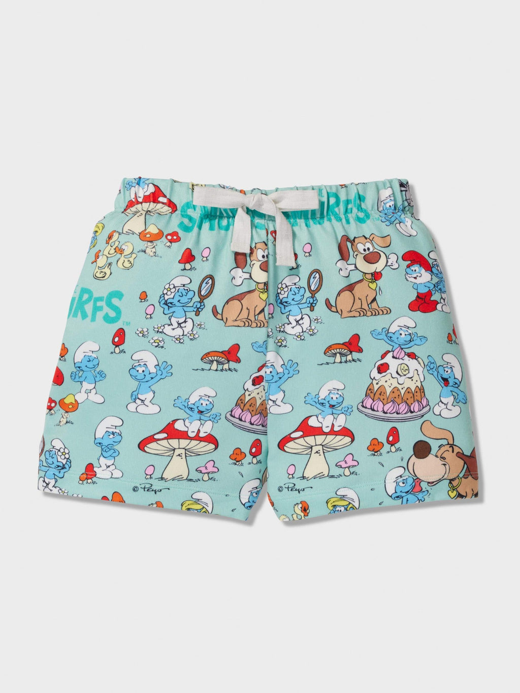 Jnr Boys Smurfs Shortie Pj Set multi